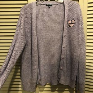Purple sweater cardigan